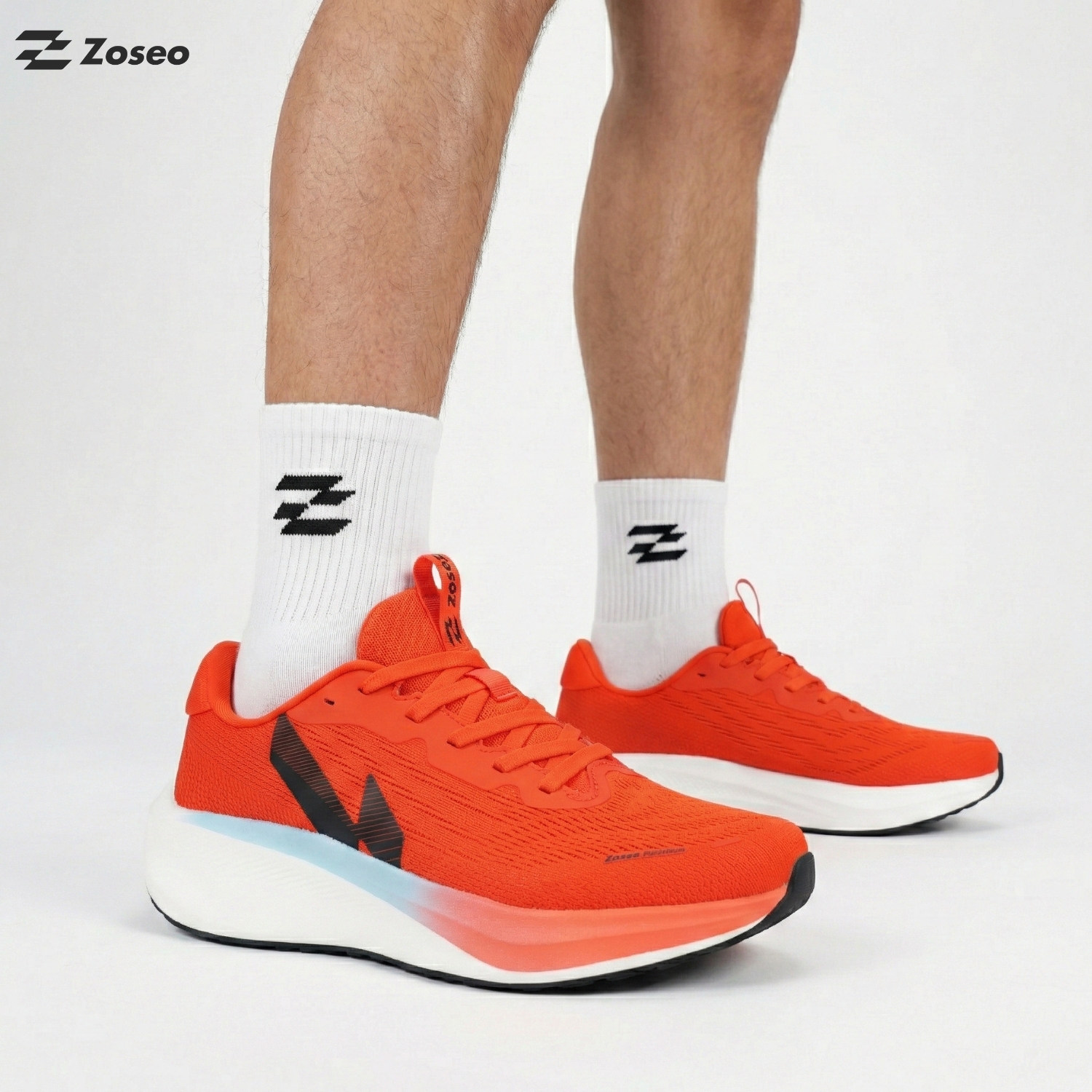 Giày chạy bộ Zoseo Cloudix - Orange Red - Ảnh 5