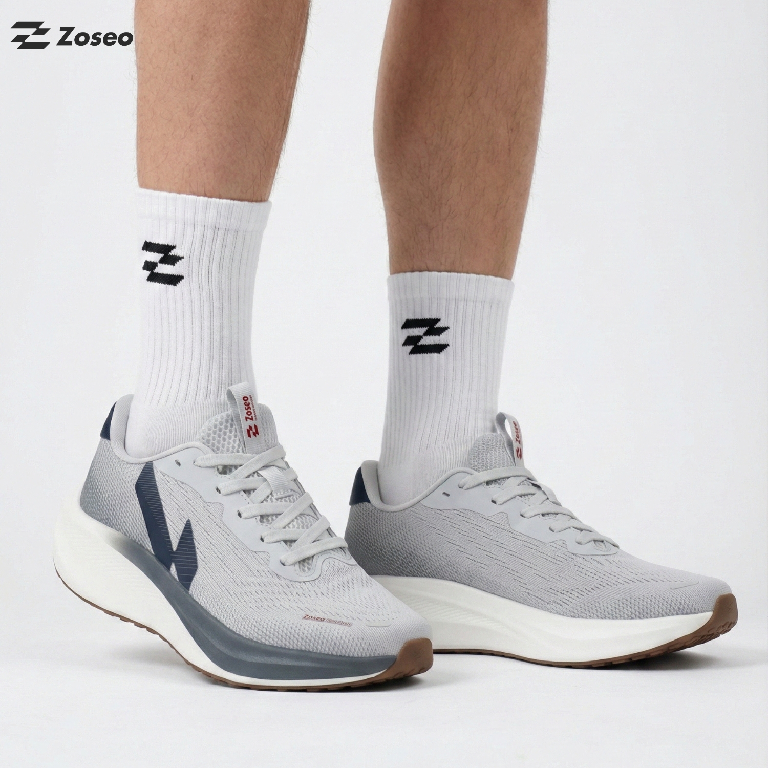 Giày chạy bộ Zoseo Cloudix - Grey Navy - Ảnh 2