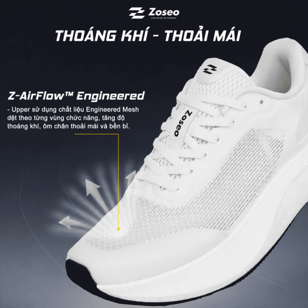 Alternative view of Giày Chạy Bộ Zoseo Pulse BS - White