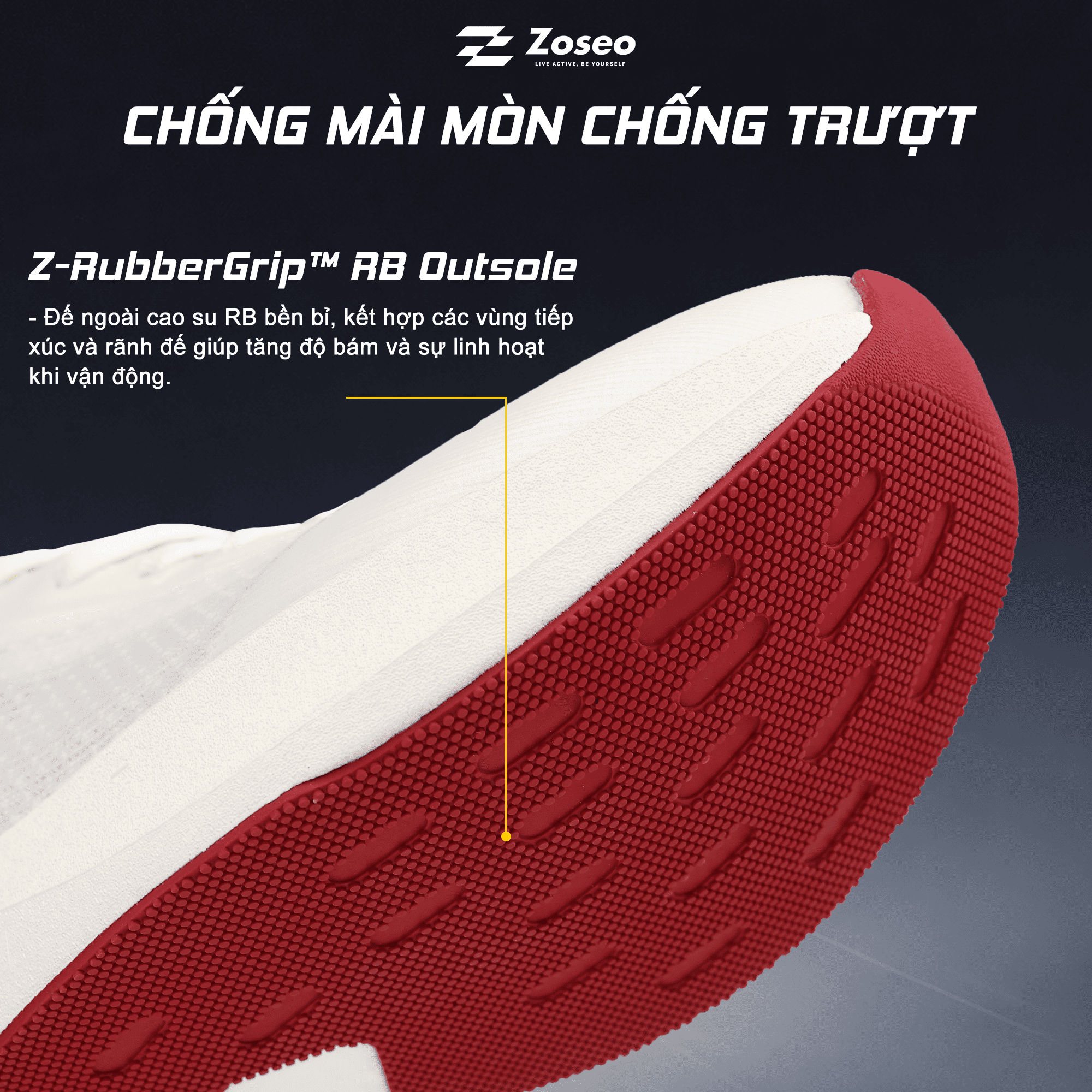 Giày Chạy Bộ Zoseo Pulse BS - Beige - Ảnh 5