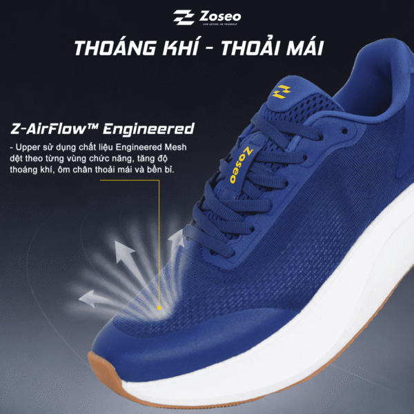 Alternative view of Giày Chạy Bộ Zoseo Pulse BS - Navy