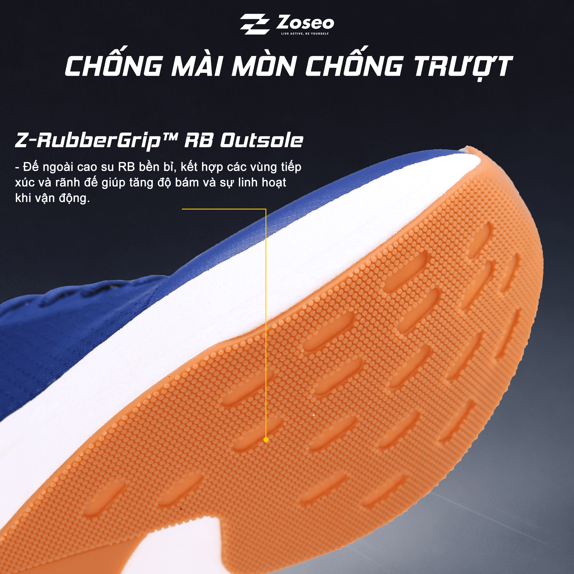 Giày Chạy Bộ Zoseo Pulse BS - Navy - Ảnh 4