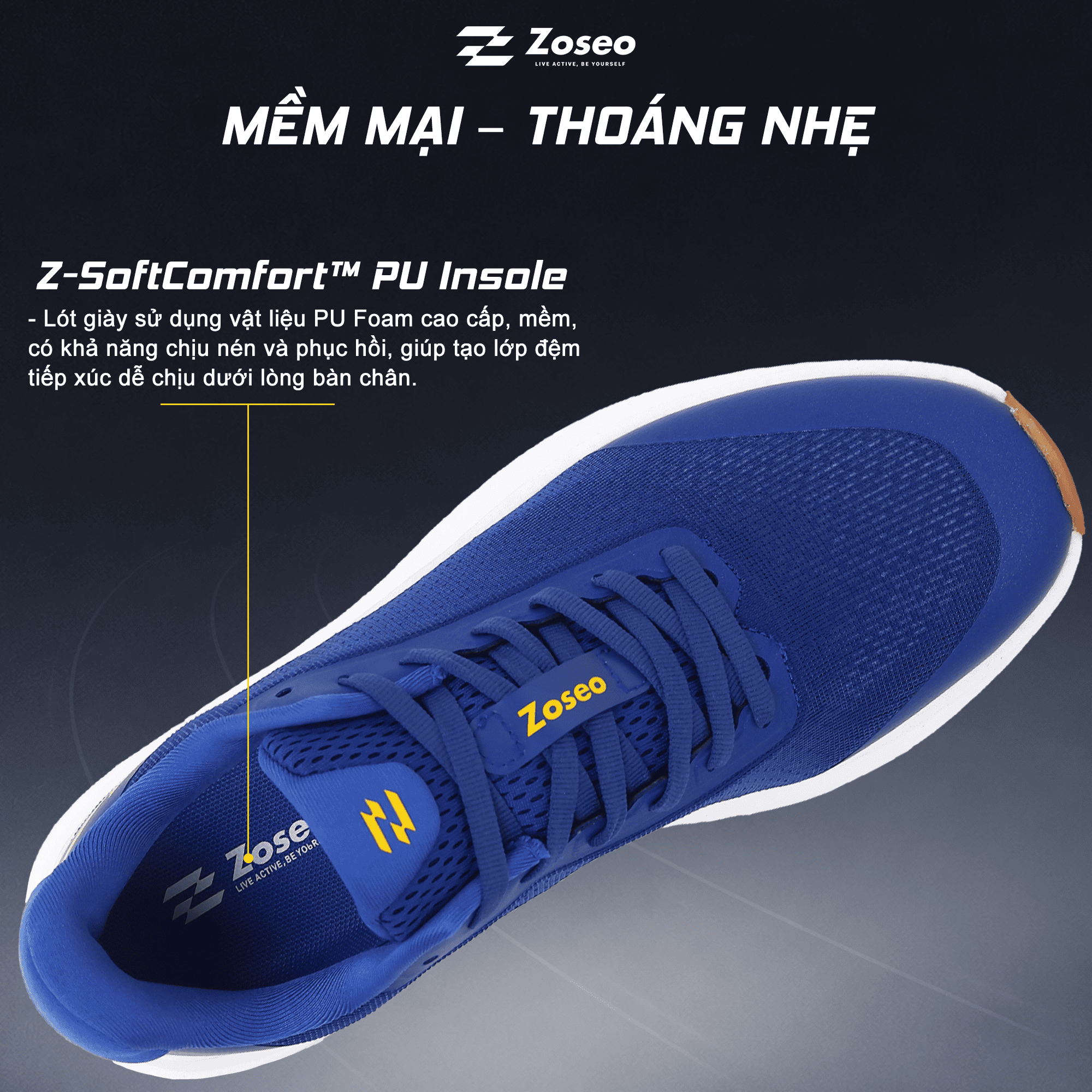 Giày Chạy Bộ Zoseo Pulse BS - Navy - Ảnh 5