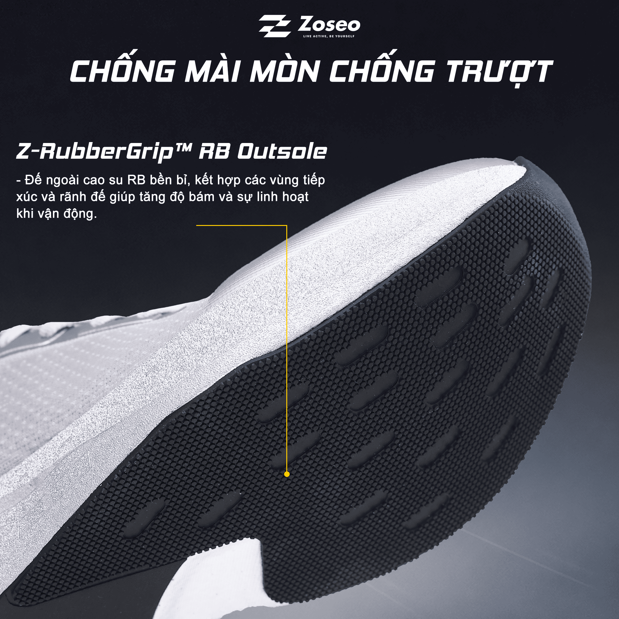 Giày Chạy Bộ Zoseo Pulse BS - Silver - Ảnh 5